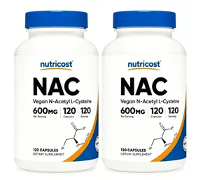Nutricost NAC Bundle - 120 Capsules, 600mg Per Serving, Vegan N-Acetyl L-Cysteine Supplement for Optimal Health