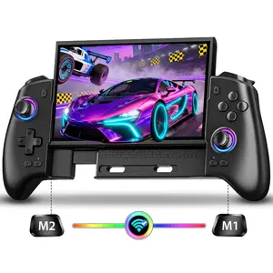 Controller for  /OLED/ 2, Rechargeable Pro Controllers with 15 Lights Color, Retractable - Handheld Control with Hall Effect Joysticks,Turbo, Dual Vibration