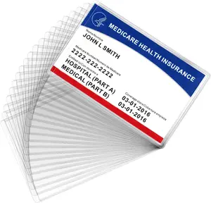 Card Holder Protector Sleeves, 12 Mil Clear PVC Water Resistant  Card Protectors Sleeves for   Card, Business Cards,  Card Protector, 20 Pack