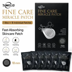 SIMELO Fine Care Miracle Patch (6 Pieces) - Extra-Sticky Hydrocolloid Adhesive Bandages, Clear & Flexibler for Minor Cuts, Scrapes & Skin Irritations, Overnight Protection & Soothing Relief