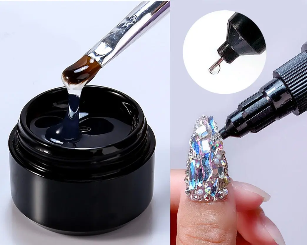 15g UV Nail Gel Glue /Nail accessories Adhesive Glue Fast-dry for UV LED Nail Rhinestone False Tips Glue Manicure