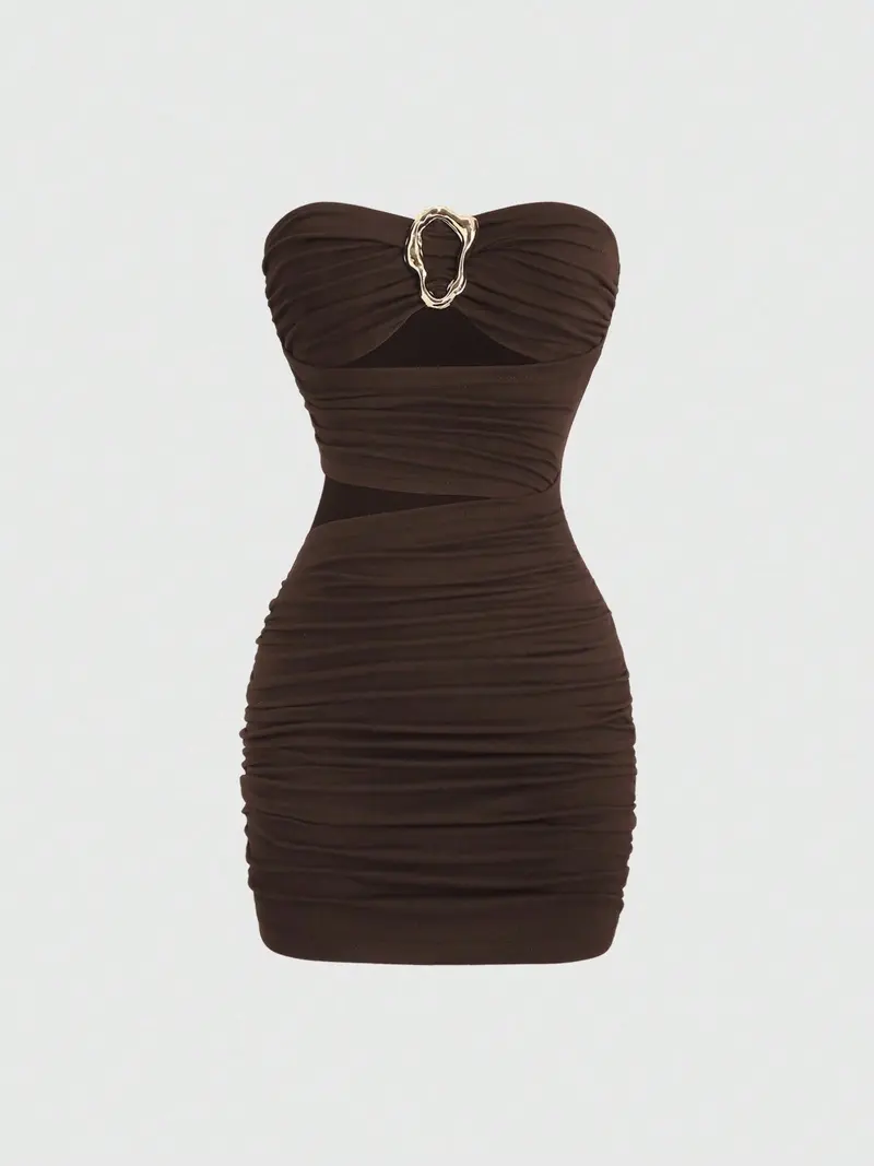 black strapless mini dress - TikTok Shop