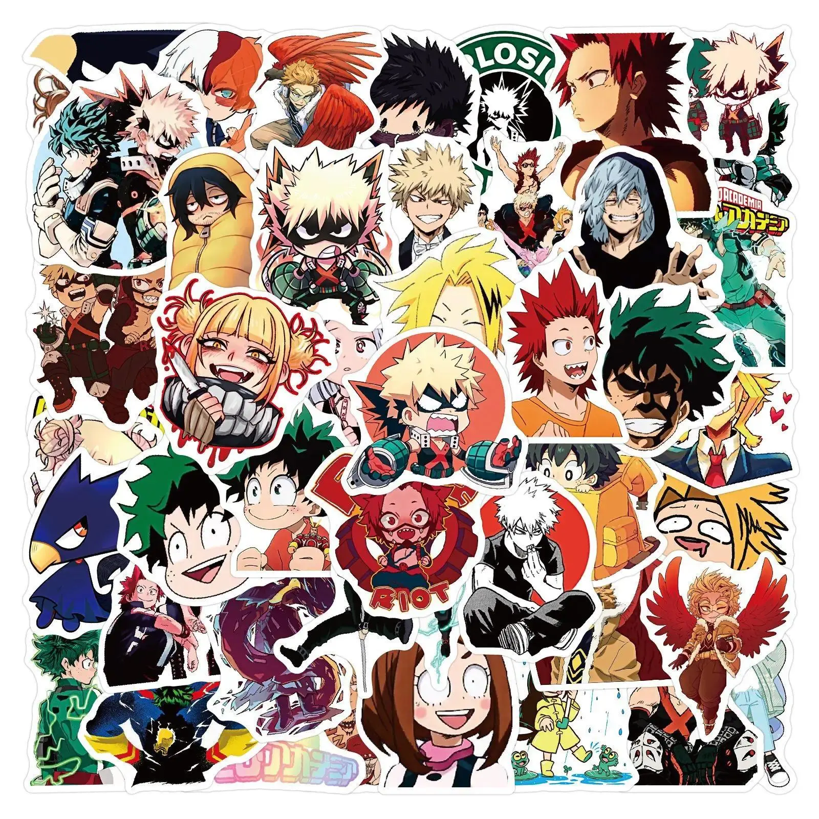 50Pcs My Hero Academia Stickers DIY Decoration Waterproof Skateboard ...