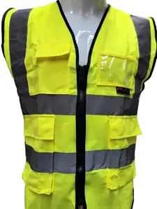 Class 2 Yellow or orange safety vest with ID pocket