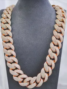 New Custom High-Quality Full diamond Jewelry, Vvs Full diamond Diamond Men's Cuban Chain Necklace, Easter Thanksgiving Gift