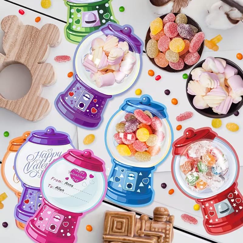 36 holiday candy cards with plastic covers, holiday greeting cards, DIY handmade candy boxes, perfect for sweet days, party gifts, and the best gift for friends