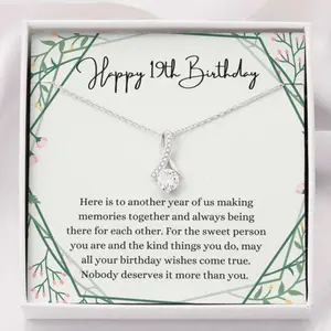 Daughter Necklace, Happy 19Th Birthday Necklace, Gift For 19Th Birthday, 19 Years Old Birthday Girl 84, Beautiful Necklace for Daughter - Perfect Gift for Birthdays, Holidays, or Special Occasions