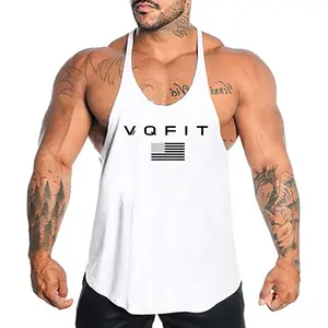 Mens Y Back Muscle Vests Cotton Gym Stringer Tank Tops Bodybuilding Sleeveless Singlets Muscle Fitness Clothing