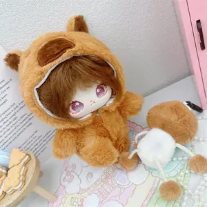 Doll Clothes for 20cm Idol Cotton Doll Outfit Accessories Capybara One-Piece Suit Clothes DIY Collection Gift Without Doll