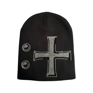 STYRO Unisex Chrome Void Beanie (1 Size) - High-Quality Rhinestone Decoration Hats
