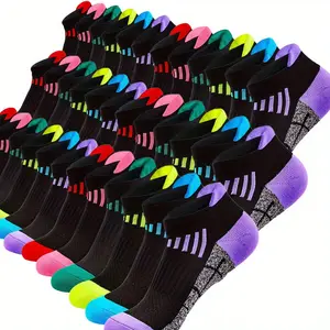 18/30/48 Pairs Low Cut Compression   with Cushioning and Breathability, Suitable for Running, Cycling, and Hiking anti-slip