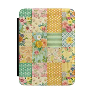 Vintage Floral Patchwork Kindle Case | Quilted Rose Pattern