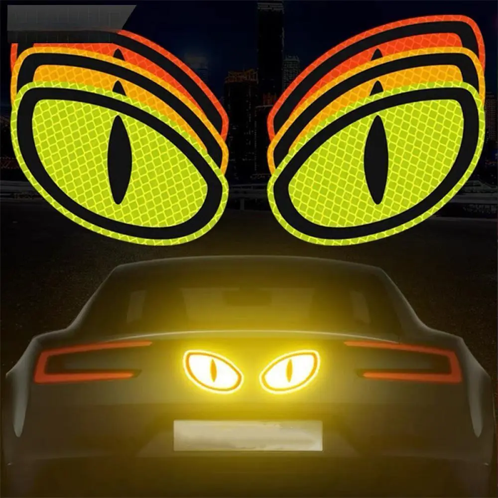 RE 2Pc Reflective Safety Warning Sticker Car Reflective Sticker Night Driving Safety Decal H7Z1