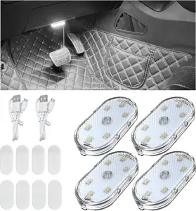 2 Boxes Mini LED Touch Lights for Car Interiors, LED Closet Light, Wireless Touch Light USB Rechargeable,  Lighting for Bedroom Wardrobe Counter Kitchen