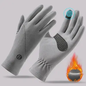 Autumn Winter Warm Cycling Gloves, Non Slip Touchscreen Outdoor Gloves, Ideal for Riding Fishing Running Sports, Comfortable and Durable