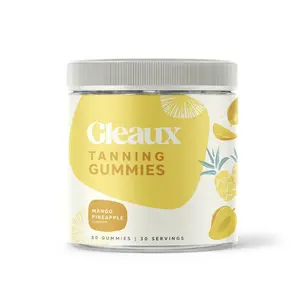 Gleaux Tanning Gummies for Women and Men - Oral Self Tan Supplements Without The Sun - Tanning Pills Alternative - Fast Acting Melanin Supplement with Beta Carotene, Astaxanthin, Lycopene, Niacinamide