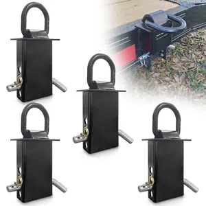 Stake Pocket D Ring for Trailer 1/2" Hitch Pin 4 Holes, 18,000lbs Heavy Duty D-Ring Removable Tie Downs for for Utility Trailers, Flatbed Trucks(4 Pack)