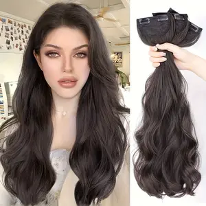 Invisible Seamless Hair Extensions 💇 ‍ ♀️   Long & Wavy |   3-Piece Set for Volume