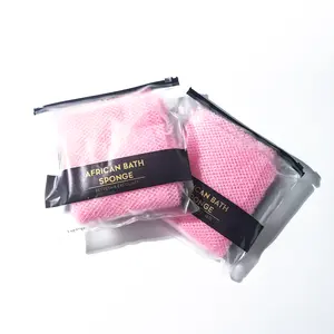 Bath Accessories,2 Pieces Pink Exfoliating Net Sponges, Body Scrubbers for Use in Shower, Back Scrubber Skin Smoothers for Bath, Exfoliating Washcloth, Long Nylon Net Sponge body scrubber durable green microwave safe a rican