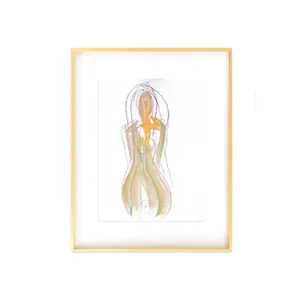 Original Abstract Watercolor Nude Female Painting, Digital Print, Digital Download, Pink, Green, 8x10, “Felicia”, Abstract Artwork