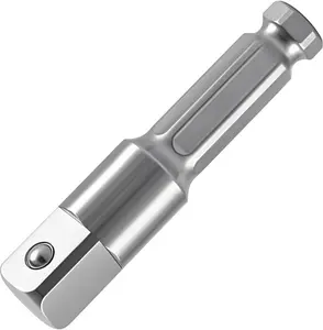 Upgraded Stainless Steel 1/2" Square Ext 7/16" Hex Impact Grade Adapter Square Socket Adapter Drill Bit Compatible with 7/16" Impact Drill 1/2" Electric Drill