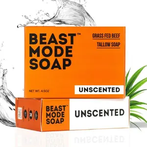 Beast Mode Soap – 2-Bar Pack – Grass-Fed Tallow, Handcrafted, Non-Toxic – 4 Scents
