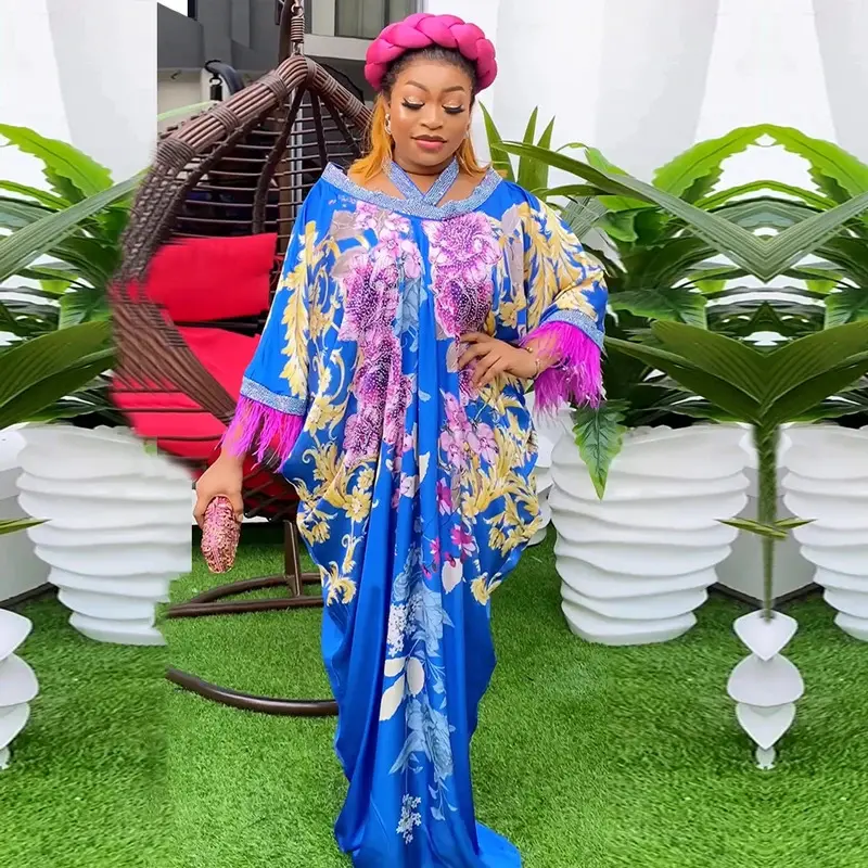 Plus Size African Dashiki Caftan for Lady, Classy Sequin Embellished Maxi Dress with Sleeve for Summer Parties and Casual Wear, Classy Modest Dresses, Clothes, Long Sleeve, Sequin Detail, Women, Cultural Dashiki