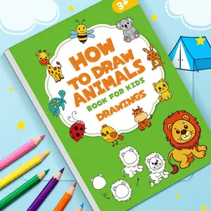 How to Draw a Book Step by Step: Animals 300 + Easy-to-Learn Art Lessons - Learn and Educate Writing, Easy Guide for Artists and Book Lovers to Learn to Draw, Christmas, Easter, Birthday Presents, Preschool Learning Book, Activity Books