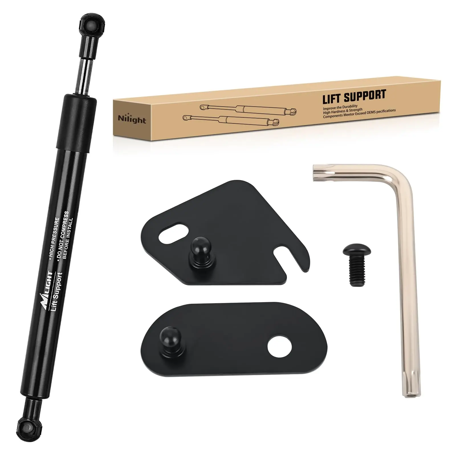 Nilight Steel Nitrogen-Filled Stability Tailgate Assist Shock, Auto Parts for 15-24 Ford F150, Enhanced Protection, Quick & Hassle-Free Installation Truck Accessory Damper