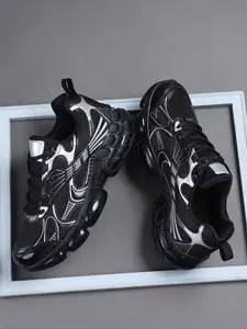 High-Quality Sneakers For Men's Casual Shoes, Comfortable Sporty Design, Outdoor Leisure Footwear, Running Athletic Shoes, All-Season Textile Upper Material