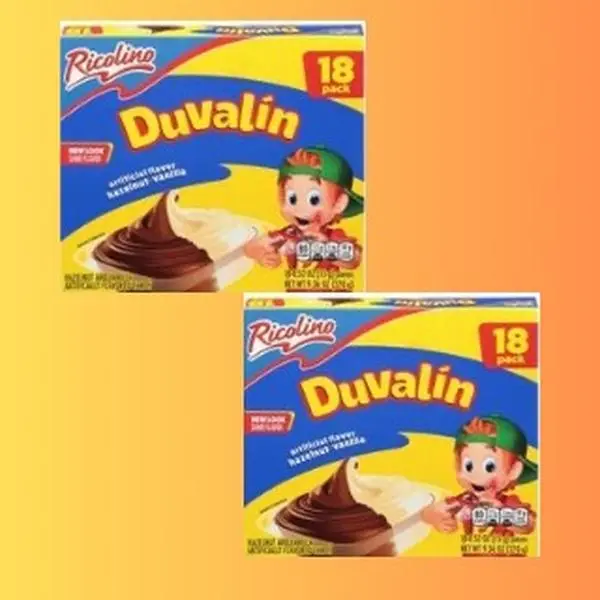 Ricolino Duvalin Avellana and Vanilla 18 Pz Pack 2 - Rich Hazelnut Vanilla Flavor Snack Bars