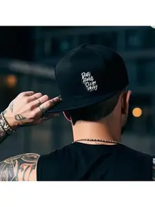 [Adjustable|Lightweight] Adjustable Snapback Hat 1pc - Lightweight Stretch Fit, Graphic with Text, Perfect for Weddings, Parties, Birthdays - Ideal Gift For Men & Women - Casual Trendy Hat