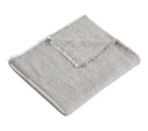 Palm Aire Ventura Beige 50" x 70" Woven Throw Blanket