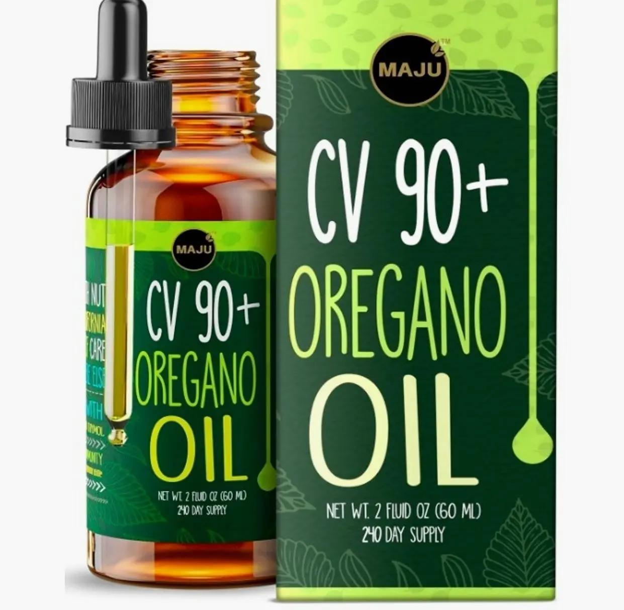 Oregano Oil Drops - Potent 90%+ Carvacrol (2 fl Oz) Wild Mediterranean Essential Oil of Oregano Liquid, Aceite de Oregano, Immune and Seasonal Support