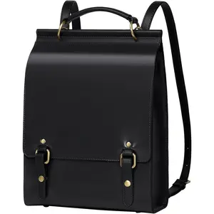 Leather Backpack Purse For Women Fashion Ladies  Bags Casual College Travel Backpacks Bag Black