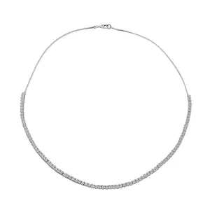 Luxuriant Lab Grown Diamond G-H SI 4 ctw Necklace in Rhodium Over Sterling Silver 18 Inches Christmas Gifts