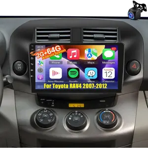 RIMOODY 10.1-inch Android Touch Screen Car Radio for Toyota RAV4 2007-2012, 2GB+64GB Carplay Compatible Stereo with Wireless Carplay, Android Auto, 1080P Display, EQ Audio, Bluetooth Connectivity, FM RDS Tuning, SWC