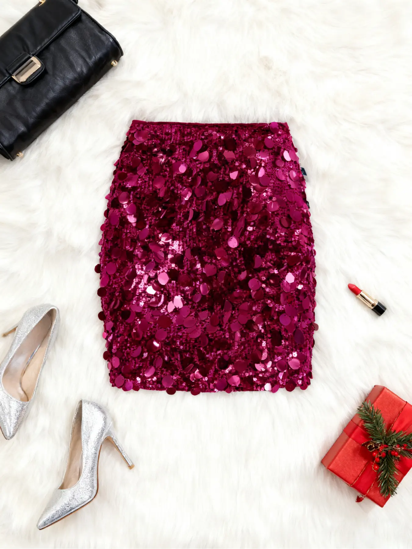 Christmas New Arrival, Sequin Bodycon Mini Cocktail Skirt for Women, Short, Autumn/Winter New Style, Sexy Glitter Sequin Skirt, Sparkly Hip-hugging Design. Ideal for Halloween, Christmas, Festival Carnivals, Party Balls