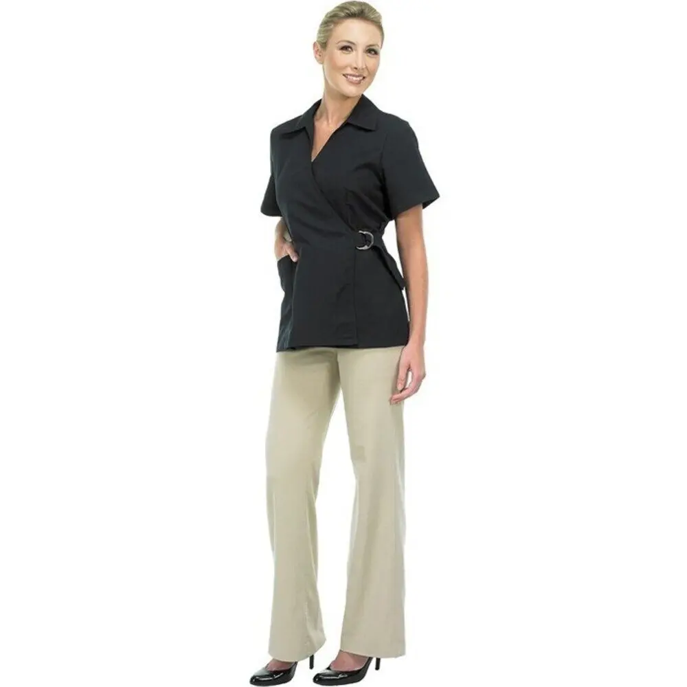 Canyon Rose Esthetician Wrap Jacket - Black / Medium