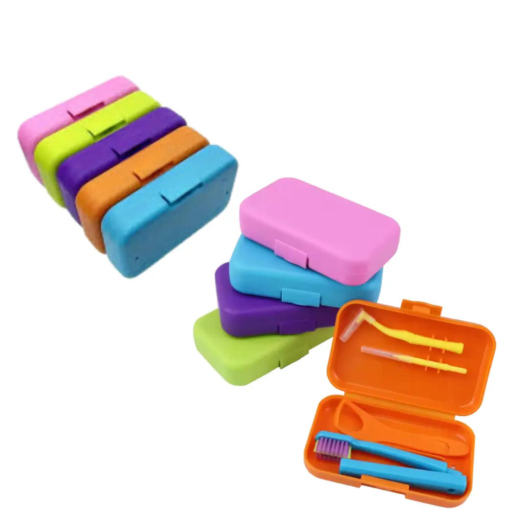 Orthodontic Oral Care Cleaning Kit, Portable Travel Toothbrush Set for Dental Hygiene Maintenance