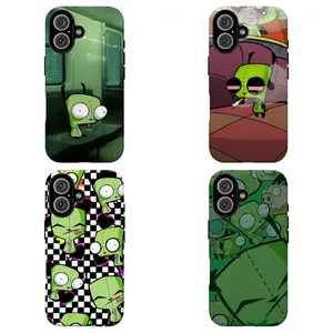 FL-Invad3r Zim GIR Y2K Phone Case,2000s Nostalgic Alt Cartoon Cover For iPhone 11 12 13 14 15 16 17 Air Pro Max for Samsung S26 S25 S24 S23 S22 S21 Case,Gift for her/him