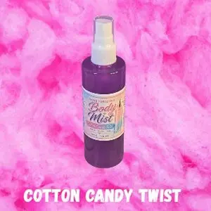 Cotton Candy Twist Moisturizing Body & Hair Spray. Handmade Alcohol Free Hair Mist - Refreshing Fragrance for Dry Skin Scent Floral Haircare