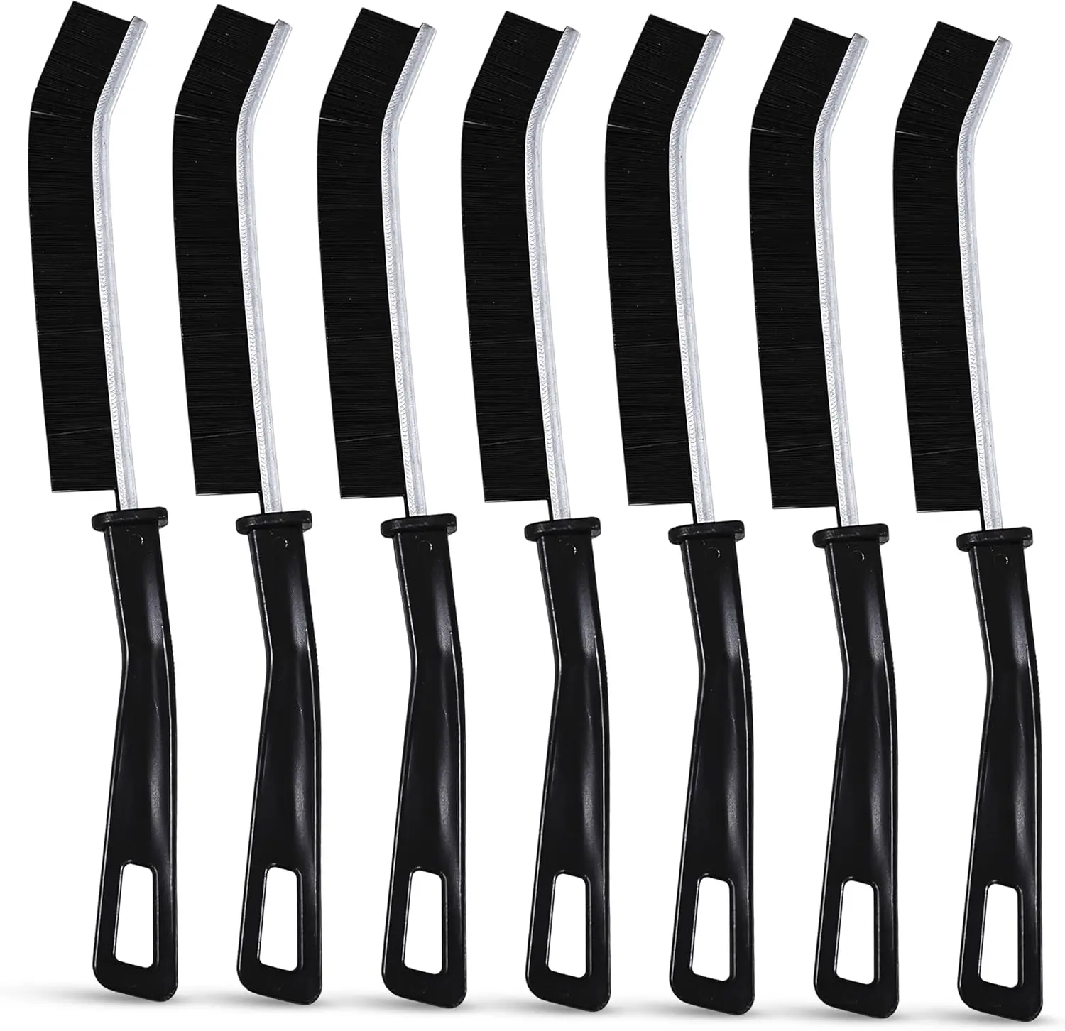 7 count Crevice Cleaning Brush, Gap Brush for Cleaning Hard Bristle Cleaning Tools for Baseboard Mesh Screen Sliding Door Track, Bathroom, Shower, Window, Household Use Scrub Brushes for Deep Cleaning