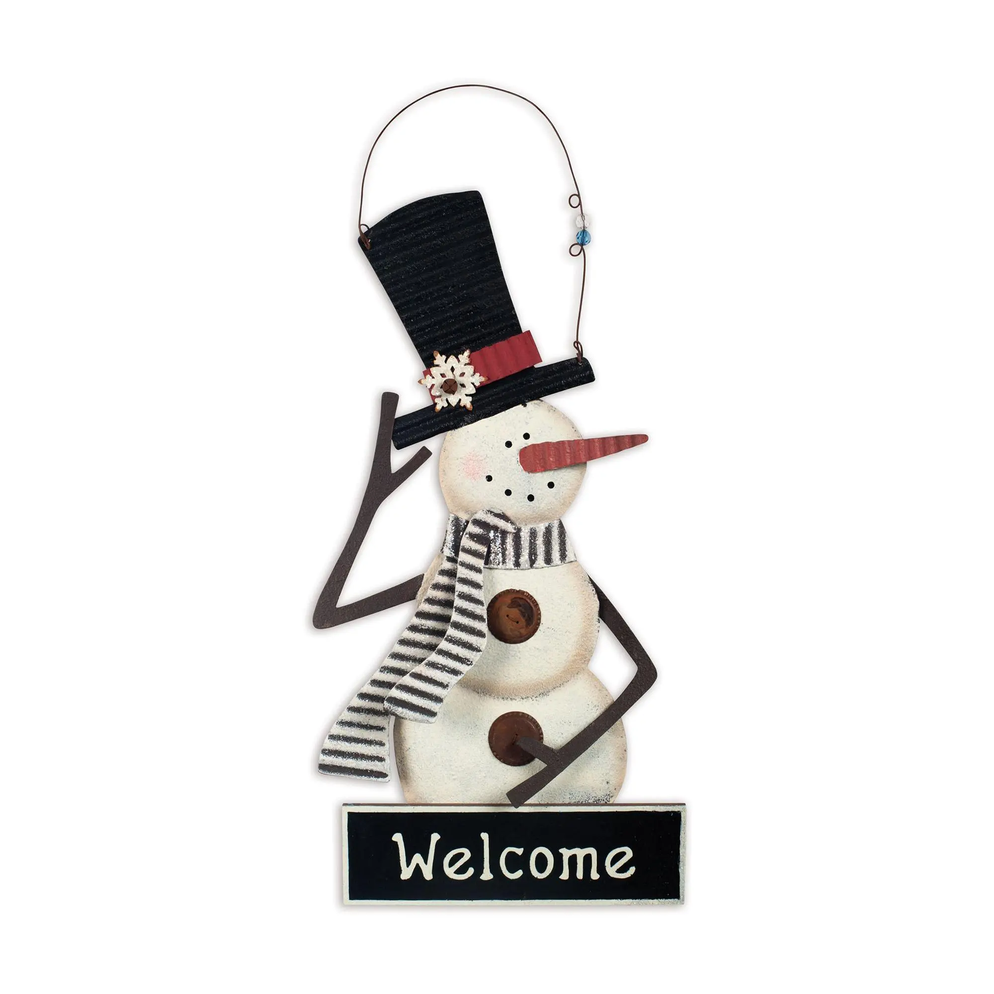 Sunset Vista Happy Snowman Welcome Sign
