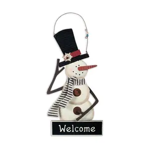 Sunset Vista Happy Snowman Welcome Sign