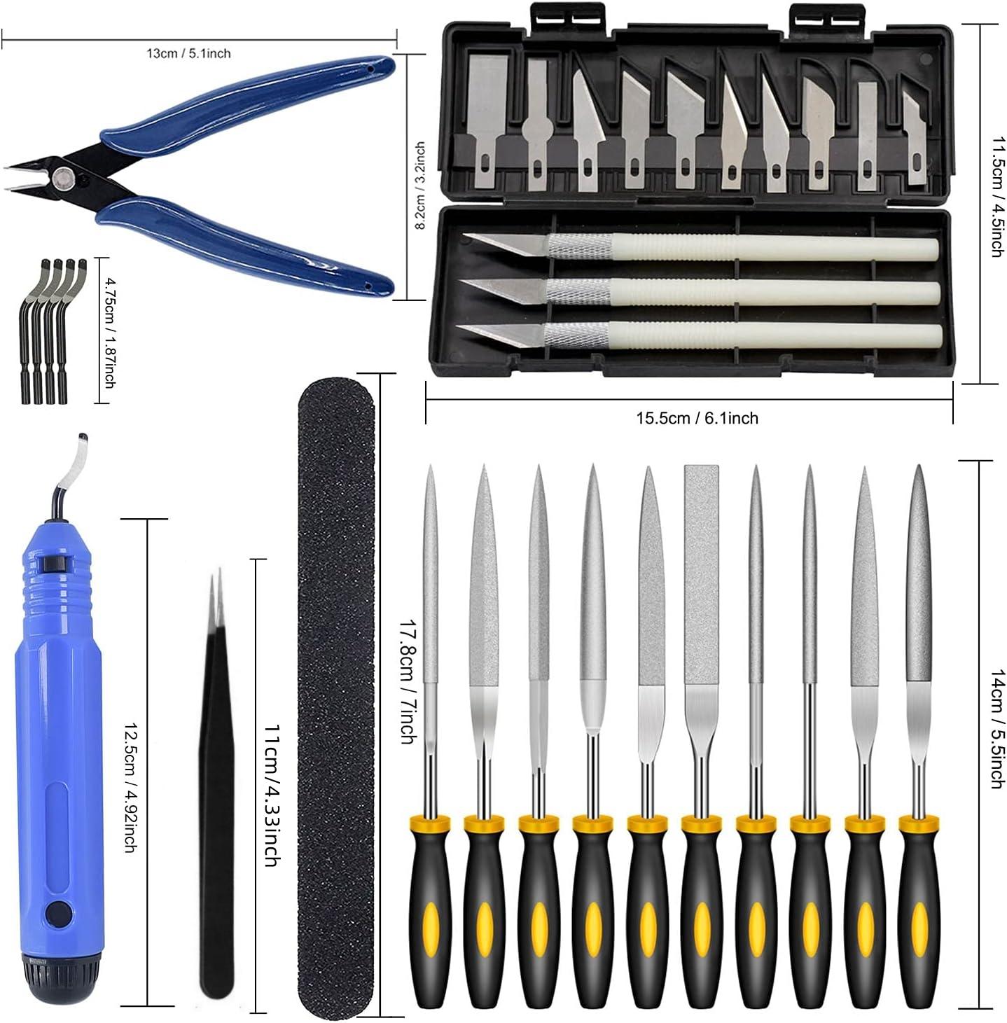 1Set 3D Printing Tool Kit | Deburring Tool & HSS Blades for Cleaning, Finishing, Metal, Aluminum, Plastic Pipes Post-Printing Maintenance Set