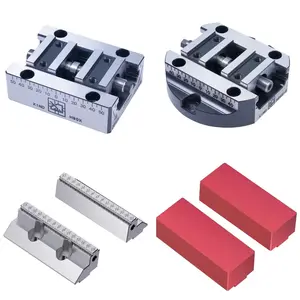 XIN DIAN H90X Self-centering Vise with Adjustable Clamp and Red Base for Precision Workbench Fixtures