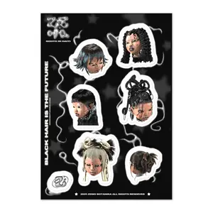 ZEWO HAIR SALON STICKER SHEET V100