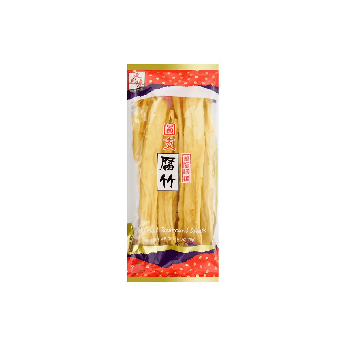 ASIAN TASTE Dried Bean Curd Sticks (Yuba) - 170g, Ready-to-Eat Salad Ingredient, Authentic Asian Flavor