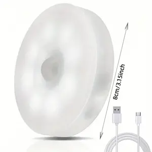 Motion Sensor Night Light, USB Rechargeable LED Night Light, Wireless Wall Mounted Light Suitable for Kitchen Cabinet, Closet, Stairway, Home Decor Light